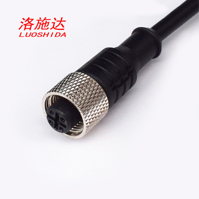 4 cable recto femenino del conector de Pin Cable Connector Fitting M12 para todo el interruptor inductivo del sensor de proximidad M12