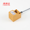 Proximidad inductiva DC 3 del alambre de Q40 de la vivienda del sensor amarillo plástico del cuadrado para la detección del metal
